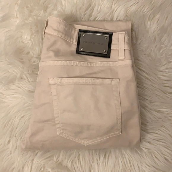 Balmain Pale Pastel Pink Skinny Biker Cotton Jeans - Picture 15 of 15